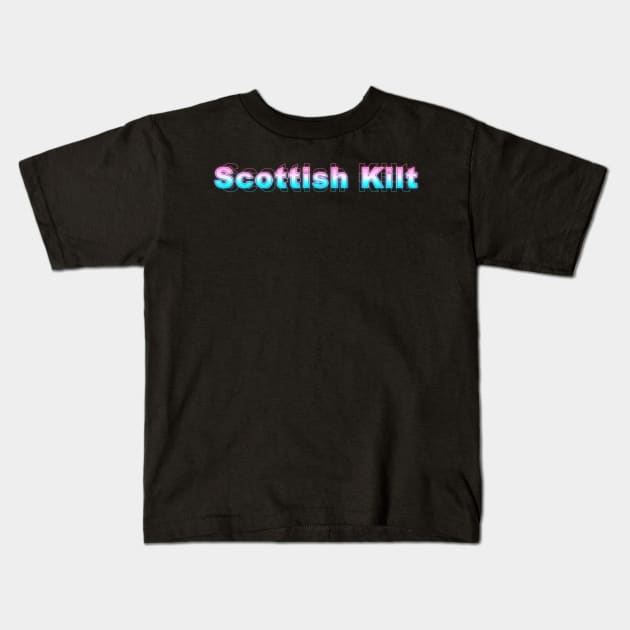 Scottish Kilt Kids T-Shirt by Sanzida Design